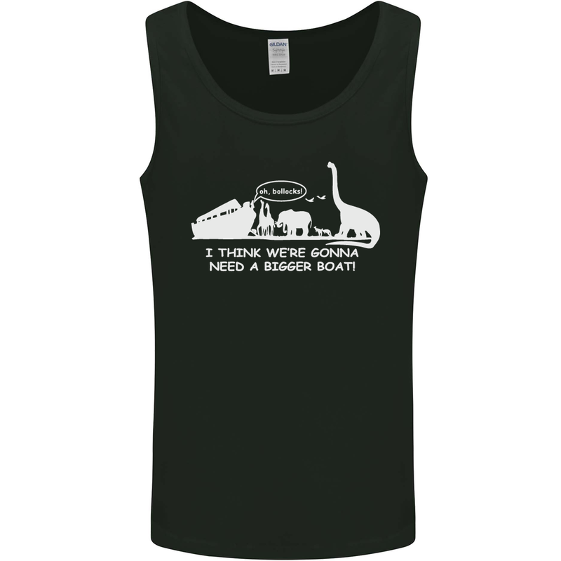 Noahs Ark Dinosaurs T-Rex Atheist Atheism Mens Vest Tank Top Black