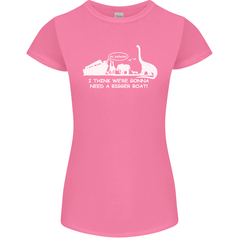 Noahs Ark Dinosaurs T-Rex Atheist Atheism Womens Petite Cut T-Shirt Azalea