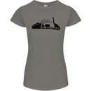 Noahs Ark Dinosaurs T-Rex Atheist Atheism Womens Petite Cut T-Shirt Charcoal