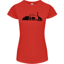 Noahs Ark Dinosaurs T-Rex Atheist Atheism Womens Petite Cut T-Shirt Red