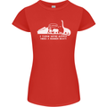 Noahs Ark Dinosaurs T-Rex Atheist Atheism Womens Petite Cut T-Shirt Red