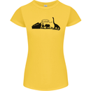 Noahs Ark Dinosaurs T-Rex Atheist Atheism Womens Petite Cut T-Shirt Yellow