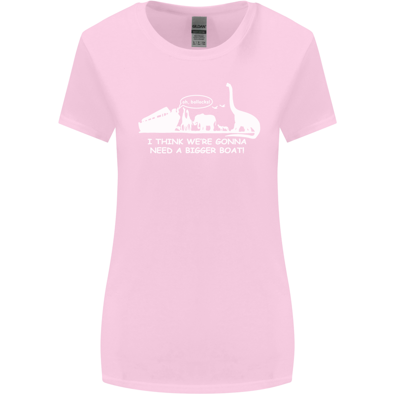 Noahs Ark Dinosaurs T-Rex Atheist Atheism Womens Wider Cut T-Shirt Light Pink