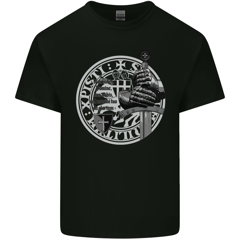 Non Nobie St. George's Day Knights Templar Mens Cotton T-Shirt Tee Top Black