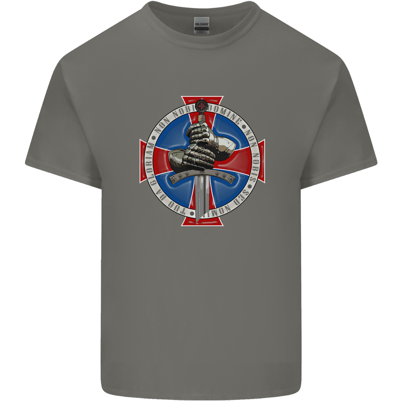 Non Nobis St. George Kids T-Shirt Childrens Charcoal