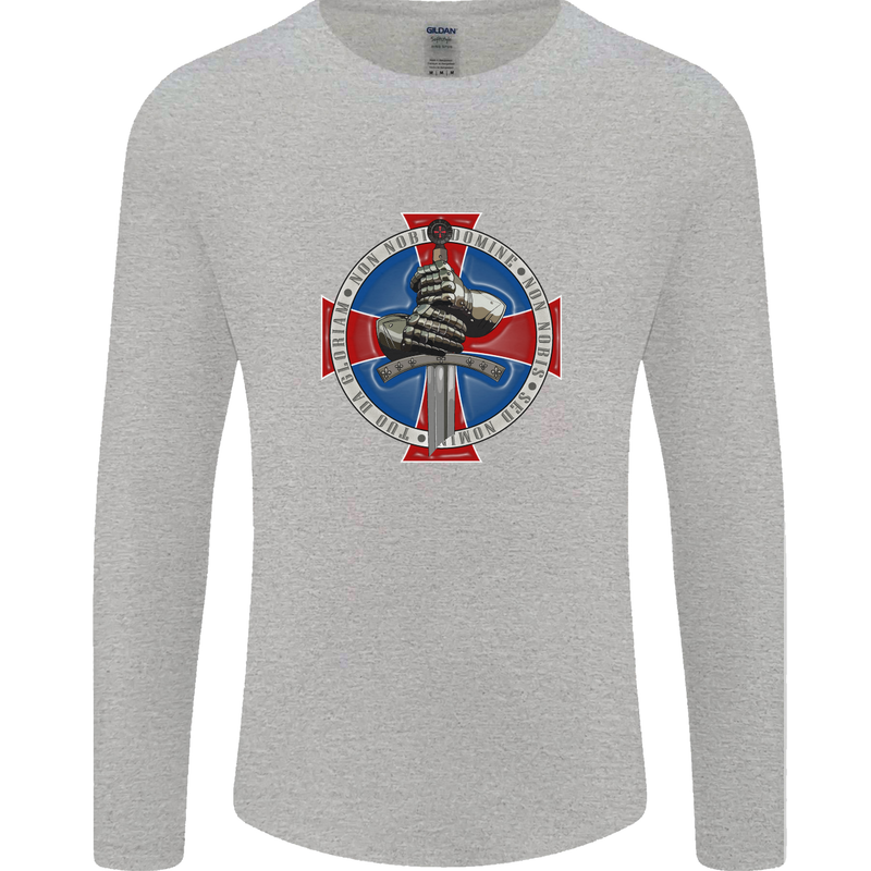 Non Nobis St. George Mens Long Sleeve T-Shirt Sports Grey