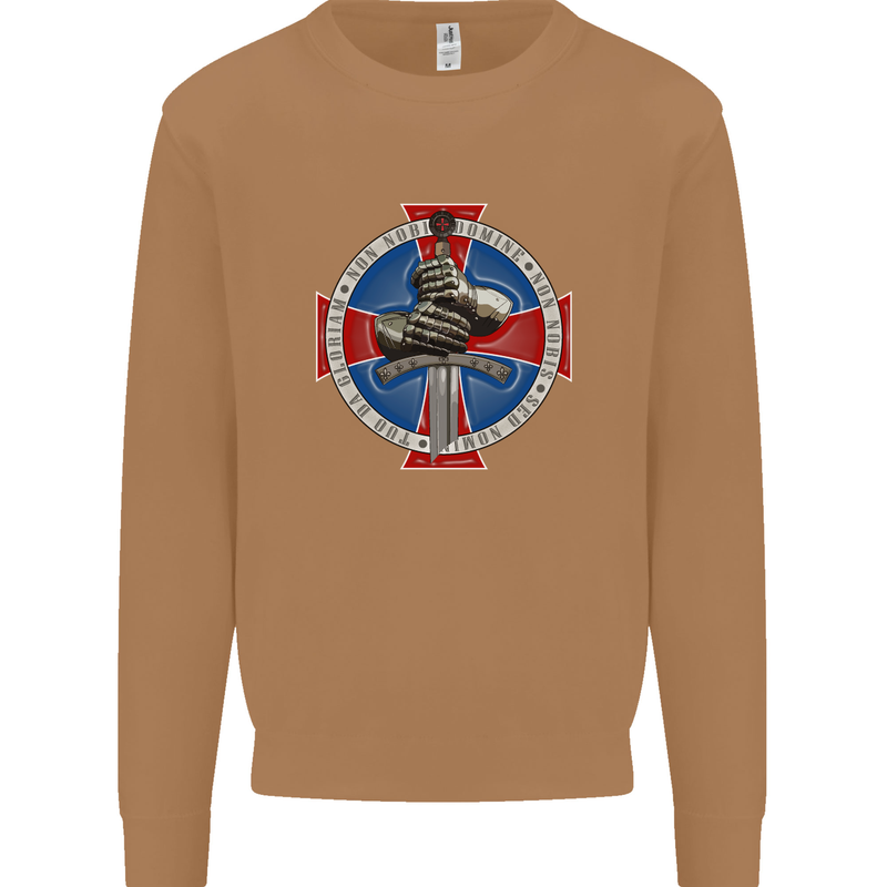 Non Nobis St. George Mens Sweatshirt Jumper Caramel Latte