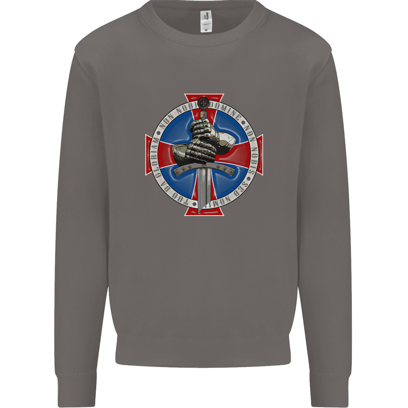 Non Nobis St. George Mens Sweatshirt Jumper Charcoal