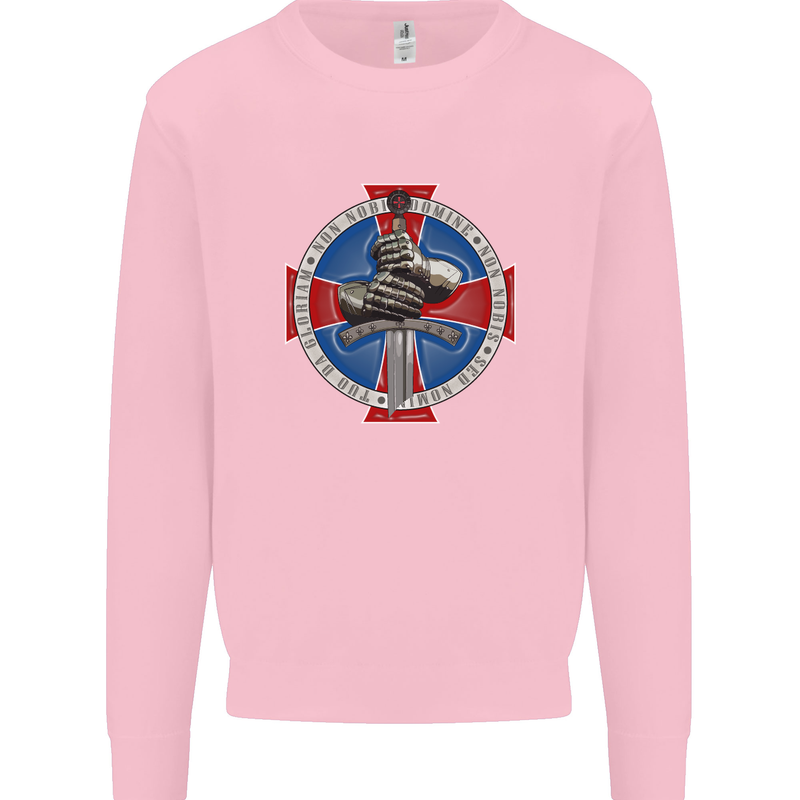 Non Nobis St. George Mens Sweatshirt Jumper Light Pink