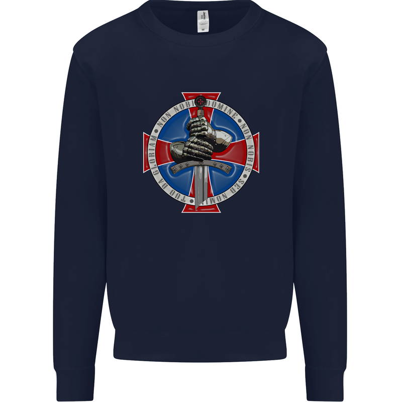 Non Nobis St. George Mens Sweatshirt Jumper Navy Blue