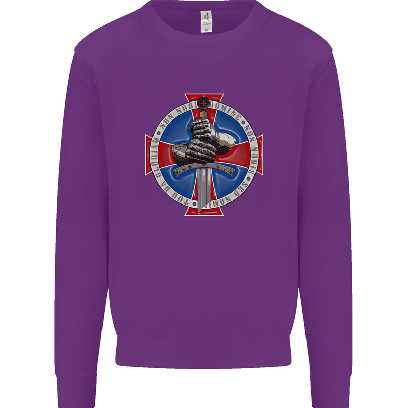 Non Nobis St. George Mens Sweatshirt Jumper Purple