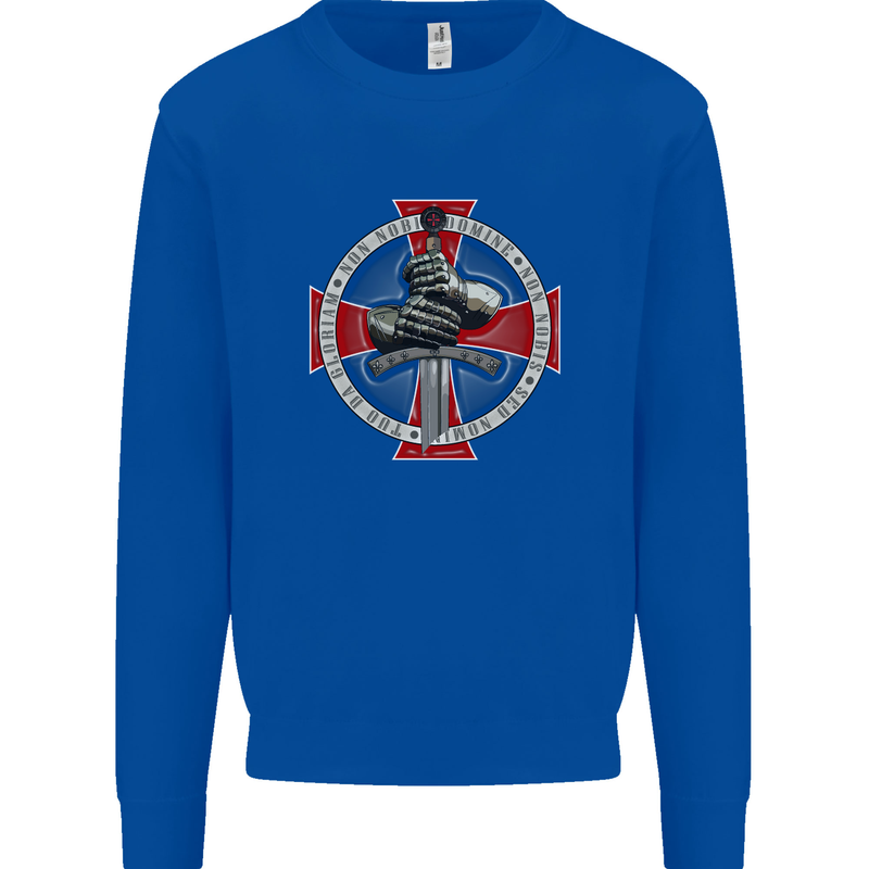 Non Nobis St. George Mens Sweatshirt Jumper Royal Blue