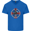 Non Nobis St. George Mens V-Neck Cotton T-Shirt Royal Blue