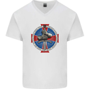 Non Nobis St. George Mens V-Neck Cotton T-Shirt White