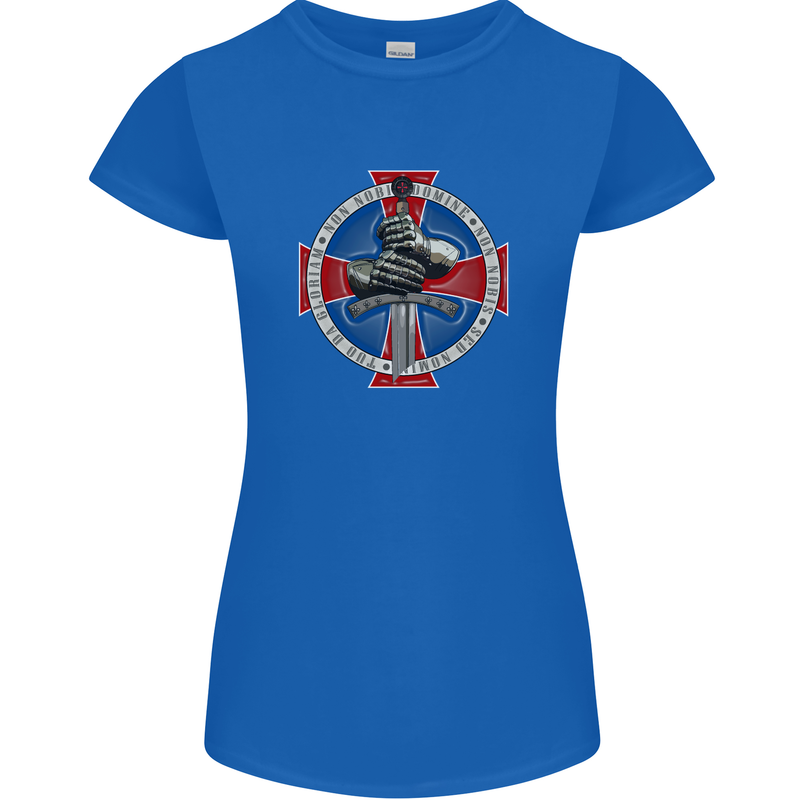 Non Nobis St. George Womens Petite Cut T-Shirt Royal Blue