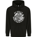 Nordic Man With Beard Funny Viking Childrens Kids Hoodie Black
