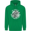 Nordic Man With Beard Funny Viking Childrens Kids Hoodie Irish Green