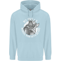 Nordic Man With Beard Funny Viking Childrens Kids Hoodie Light Blue