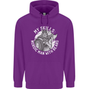 Nordic Man With Beard Funny Viking Childrens Kids Hoodie Purple