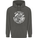 Nordic Man With Beard Funny Viking Childrens Kids Hoodie Storm Grey