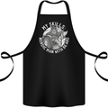 Nordic Man With Beard Funny Viking Cotton Apron 100% Organic Black