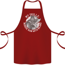 Nordic Man With Beard Funny Viking Cotton Apron 100% Organic Maroon