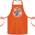 Nordic Man With Beard Funny Viking Cotton Apron 100% Organic Orange