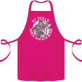 Nordic Man With Beard Funny Viking Cotton Apron 100% Organic Pink