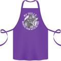 Nordic Man With Beard Funny Viking Cotton Apron 100% Organic Purple