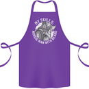 Nordic Man With Beard Funny Viking Cotton Apron 100% Organic Purple