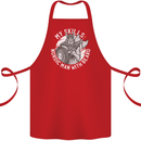 Nordic Man With Beard Funny Viking Cotton Apron 100% Organic Red