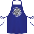 Nordic Man With Beard Funny Viking Cotton Apron 100% Organic Royal Blue