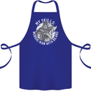 Nordic Man With Beard Funny Viking Cotton Apron 100% Organic Royal Blue
