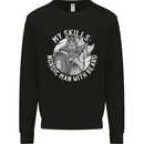 Nordic Man With Beard Funny Viking Kids Sweatshirt Jumper Black