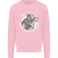 Nordic Man With Beard Funny Viking Kids Sweatshirt Jumper Light Pink