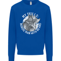 Nordic Man With Beard Funny Viking Kids Sweatshirt Jumper Royal Blue
