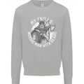 Nordic Man With Beard Funny Viking Kids Sweatshirt Jumper Sports Grey