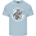 Nordic Man With Beard Funny Viking Kids T-Shirt Childrens Light Blue