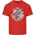 Nordic Man With Beard Funny Viking Kids T-Shirt Childrens Red