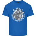Nordic Man With Beard Funny Viking Kids T-Shirt Childrens Royal Blue