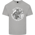 Nordic Man With Beard Funny Viking Kids T-Shirt Childrens Sports Grey