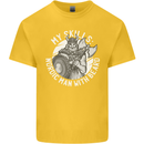 Nordic Man With Beard Funny Viking Kids T-Shirt Childrens Yellow