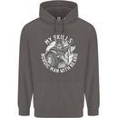 Nordic Man With Beard Funny Viking Mens 80% Cotton Hoodie Charcoal