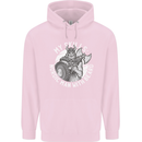 Nordic Man With Beard Funny Viking Mens 80% Cotton Hoodie Light Pink