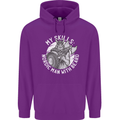 Nordic Man With Beard Funny Viking Mens 80% Cotton Hoodie Purple