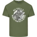 Nordic Man With Beard Funny Viking Mens Cotton T-Shirt Tee Top Military Green