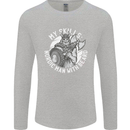 Nordic Man With Beard Funny Viking Mens Long Sleeve T-Shirt Sports Grey