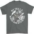 Nordic Man With Beard Funny Viking Mens T-Shirt 100% Cotton Charcoal
