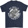 Nordic Man With Beard Funny Viking Mens T-Shirt 100% Cotton Navy Blue