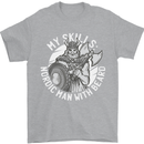 Nordic Man With Beard Funny Viking Mens T-Shirt 100% Cotton Sports Grey